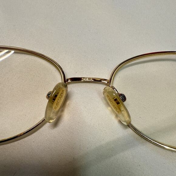 Escada Gold Round Eyeglasses Frame 53□17 130mm Japan Vintage Designer Glasses - Picture 5 of 11